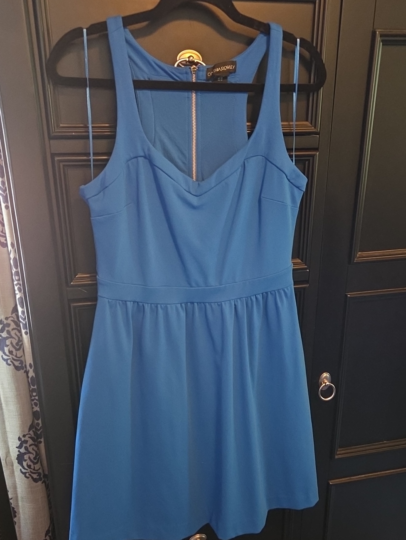 Nwot Cynthia Rowley Bright Blue Sleeveless Fit & Flare Mini Dress - Size 8